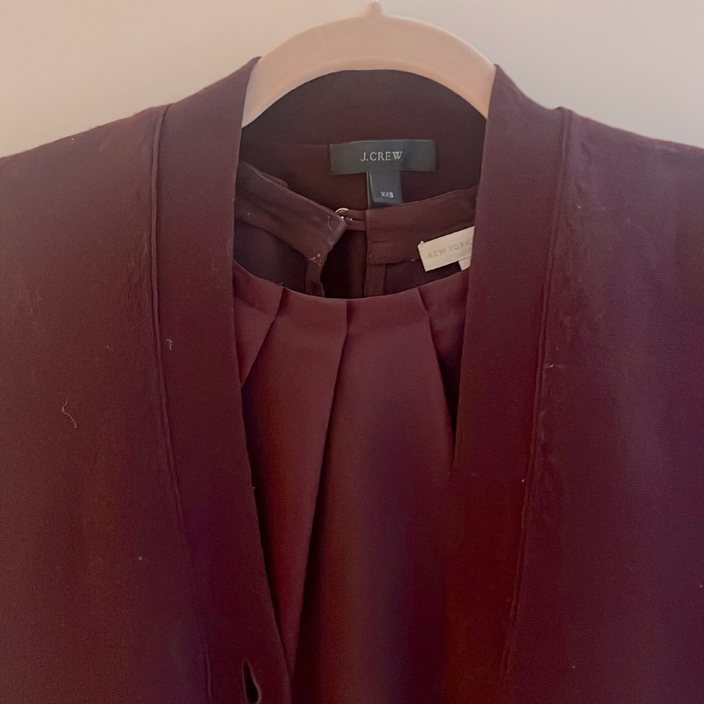 Maroon blouse and sweater set